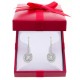 Diamond Halo Drop Earrings (1/2 ct. t.w.) in Sterling Silver