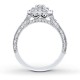 Engagement Ring 7/8 ct tw Diamonds 14K White Gold