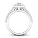 Certified Diamond Engagement Ring 1-3/8 ct tw 14K White Gold