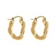 Mesh Hoop Earrings 18K Yellow Gold 22mm