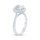 Oval-Cut Diamond Halo Engagement Ring 1-5/8 ct tw 14K White Gold