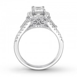 Engagement Ring 1-7/8 ct tw Diamonds 14K White Gold