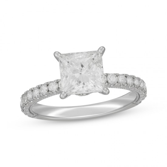 Artistry Princess-Cut Lab-Created Diamond Engagement Ring 2-1/2 ct tw 14K White Gold