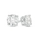 3 CT TW Diamond Solitaire Stud Earrings in 14K White Gold