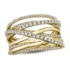 Diamond Ring 5/8 ct tw Crossover 14K Yellow Gold 