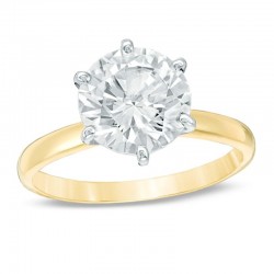 3 CT Certified Diamond Solitaire Engagement Ring in 14K Gold (I/I2)