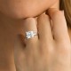 Certified Princess-Cut Diamond Solitaire Engagement Ring in 14K White Gold 