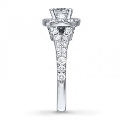 Engagement Ring 2-1/6 ct tw Diamonds 14K White Gold