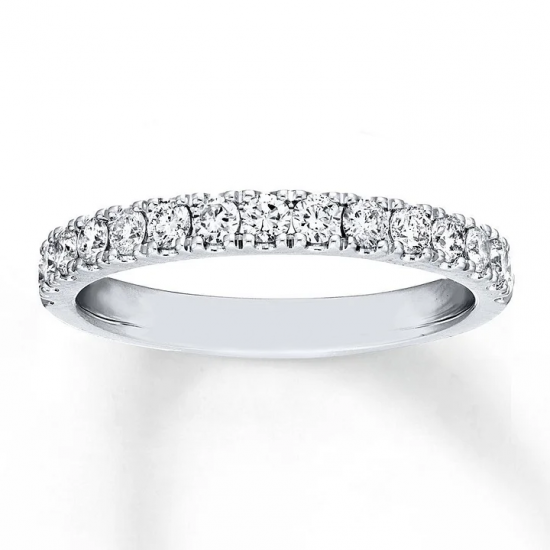 Diamond Wedding Band 1/2 ct tw 14K White Gold