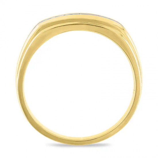 Men's Diamond Wedding Band 1/2 ct tw Round-cut 10K Yellow Gold