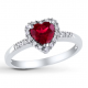 Lab-Created Ruby Ring Sterling Silver