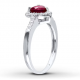 Lab-Created Ruby Ring Sterling Silver