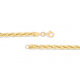 Hollow Rope Chain Bracelet 10K Yellow Gold 7mm