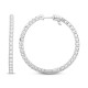 Diamond Hoop Earrings 6 ct tw Round 14K White Gold