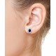 Sapphire& Lab Grown Diamond (1-5/8 ct. t.w.) Halo Stud Earrings in 14k White Gold