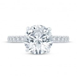 Lab-Grown 3-1/3 ct tw Diamonds Round-Cut Engagement Ring