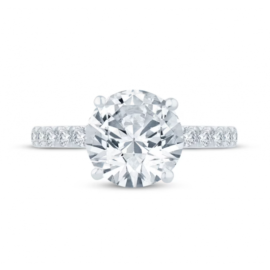 Lab-Grown 3-1/3 ct tw Diamonds Round-Cut Engagement Ring