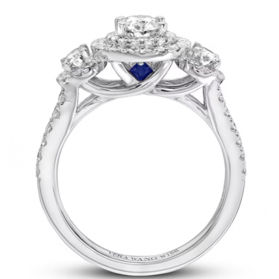 WISH Ring 1-1/2 ct tw Oval/Round Diamonds 14K White Gold