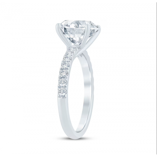 Lab-Grown 3-1/3 ct tw Diamonds Round-Cut Engagement Ring