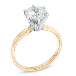 3 CT Certified Diamond Solitaire Engagement Ring in 14K Gold (I/I2)