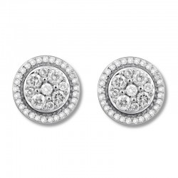 Diamond Earrings 1/2 ct tw Round-cut 10K White Gold