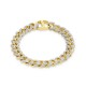 Diamond Men's Bracelet 4 ct tw Round 14K Yellow/White Gold 7