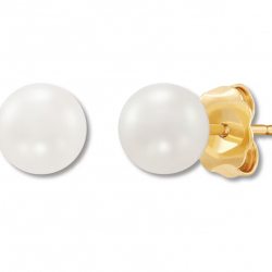 Vintage Baroque Pearl Earrings 8mm