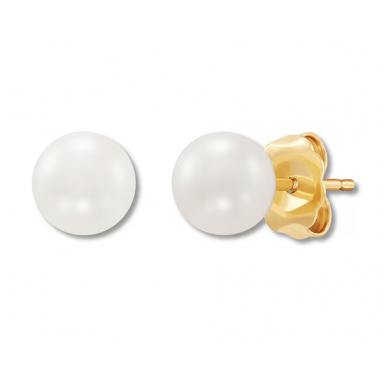 Vintage Baroque Pearl Earrings 8mm