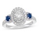 WISH Ring 1 ct tw Diamonds  Sapphires 14K White Gold