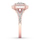 Diamond Engagement Ring 3/4 ct tw Round-cut 14K Rose Gold