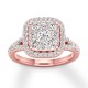 Diamond Engagement Ring 3/4 ct tw Round-cut 14K Rose Gold