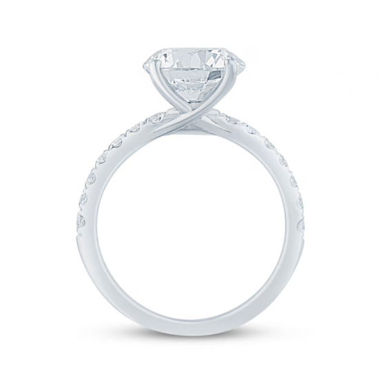 Lab-Grown 3-1/3 ct tw Diamonds Round-Cut Engagement Ring