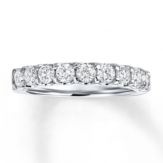 Diamond Wedding Band 1 ct tw Round-cut 14K White Gold