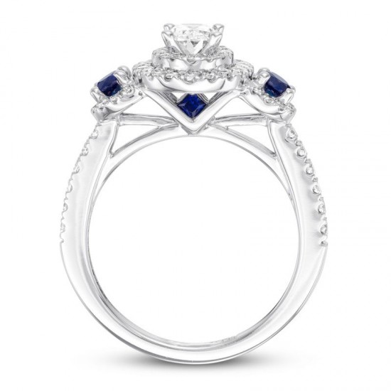 WISH Ring 1 ct tw Diamonds  Sapphires 14K White Gold