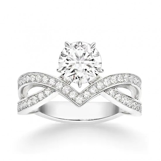 Engagement Ring 2ct tw Diamonds 14k White Gold