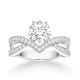 Engagement Ring 2ct tw Diamonds 14k White Gold