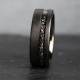 Men's Black Meteorite Diamond Ring