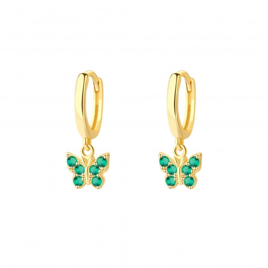 Butterfly Earrings 14K Yellow Gold