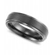 Men's Black Tungsten Carbide wedding band 6mm