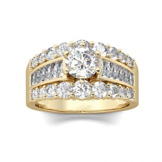 1 CT. T.W. Diamond Bridal Set in 18K Yellow Gold