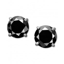 Black Diamond Stud Earrings