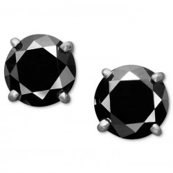 Black Diamond Stud Earrings