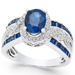 Sapphire (2-3/4 ct. t.w.) Ring in 14k White Gold