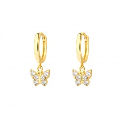 Butterfly Earrings 14K Yellow Gold