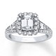 Engagement Ring 1-7/8 ct tw Diamonds 14K White Gold