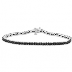 Black 1 ct tw Diamond Bracelet 7in