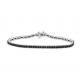 Black 1 ct tw Diamond Bracelet 7in