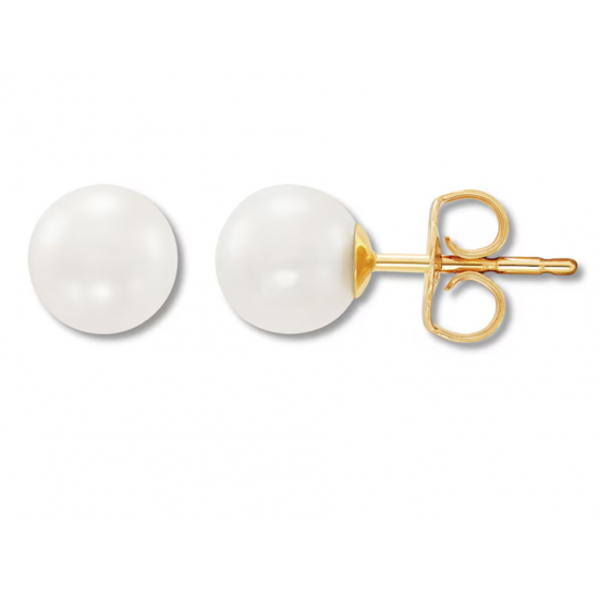 Vintage Baroque Pearl Earrings 8mm