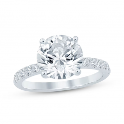 Lab-Grown 3-1/3 ct tw Diamonds Round-Cut Engagement Ring