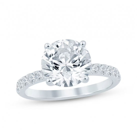 Lab-Grown 3-1/3 ct tw Diamonds Round-Cut Engagement Ring